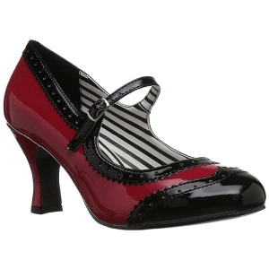 Rosso Verniciata 7,5 cm JENNA-06 grandi taglie scarpe dcollet