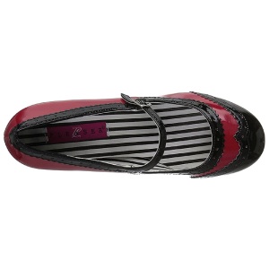 Rosso Verniciata 7,5 cm JENNA-06 grandi taglie scarpe dcollet