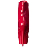 Rosso Verniciato 15,5 cm DELIGHT-1020 Stivaletti da donna plateau