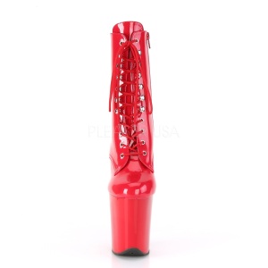 Rosso Verniciato 20 cm FLAMINGO-1020 Stivaletti da donna plateau