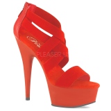 Rosso banda elasticizzata 15 cm DELIGHT-669 scarpe da donna pleaser