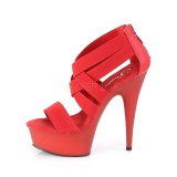 Rosso banda elasticizzata 15 cm DELIGHT-669 scarpe da donna pleaser