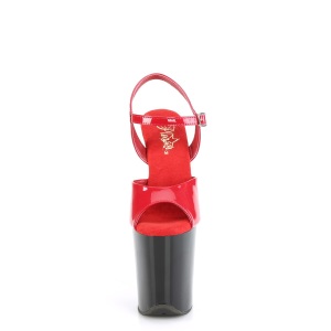 Rosso plateau 20 cm FLAMINGO-809-2 tacco alto pleaser