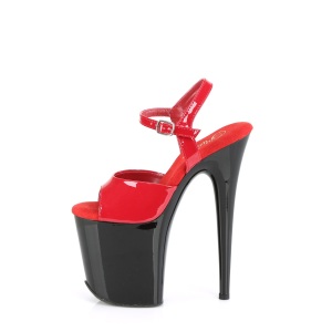Rosso plateau 20 cm FLAMINGO-809-2 tacco alto pleaser