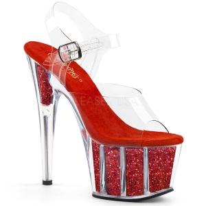 Rosso scintillare 18 cm Pleaser ADORE-708G scarpe da cubista e spogliarellista