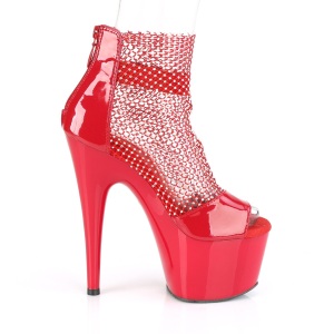 Rosso tacco alto 18 cm ADORE-765RM scintillare plateau scrape con tacco alto