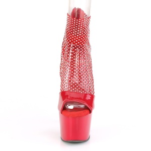 Rosso tacco alto 18 cm ADORE-765RM scintillare plateau scrape con tacco alto