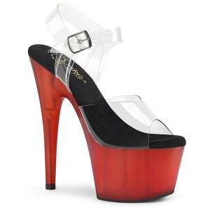 Rosso trasparente 18 cm ADORE-708T scarpe exotic pole
