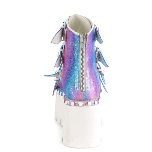 Scintillare Vegano 9 cm ASHES-70 stivaletti lolita con tacco spesso e plateau