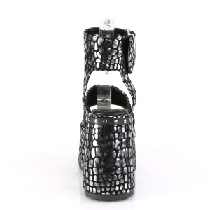 Silver 12,5 cm DemoniaCult CAMEL-102 lolita platform sandals
