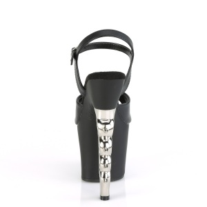 Silver 18 cm IRONGRIP-709 Platform Brass Knuckles High Heels Shoes