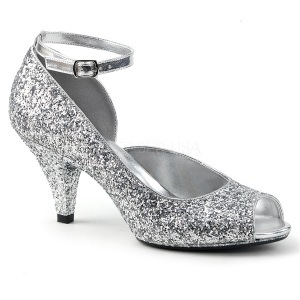 Silver Glitter 7,5 cm BELLE-381G High Heel Pumps for Men