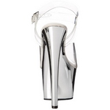 Silver Transparent 18 cm SKY-308 High Heels Platform