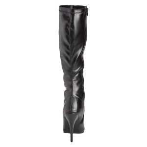 Stivali in vegane nera 13 cm SEDUCE-2000 stivali tacchi a spillo con punta