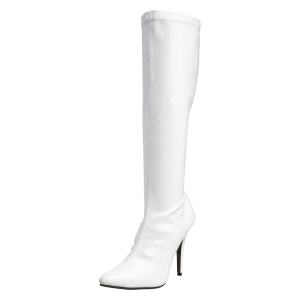 Stivali in vernice bianchi 13 cm SEDUCE-2000 stivali tacchi a spillo con punta