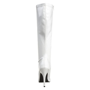 Stivali in vernice bianchi 13 cm SEDUCE-2000 stivali tacchi a spillo con punta