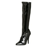 Stivali in vernice nera 13 cm SEDUCE-2000 stivali tacchi a spillo con punta
