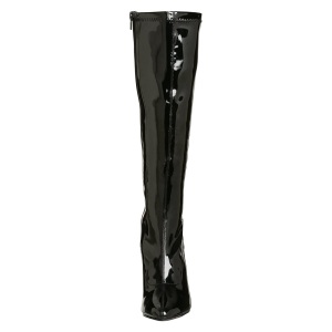 Stivali in vernice nera 13 cm SEDUCE-2000 stivali tacchi a spillo con punta