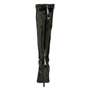 Stivali in vernice nera 13 cm SEDUCE-2000 stivali tacchi a spillo con punta