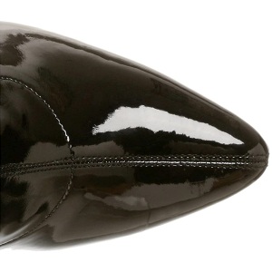 Stivali in vernice nera 13 cm SEDUCE-2000 stivali tacchi a spillo con punta