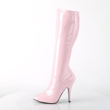 Stivali in vernice rosa 13 cm SEDUCE-2000 stivali tacchi a spillo con punta