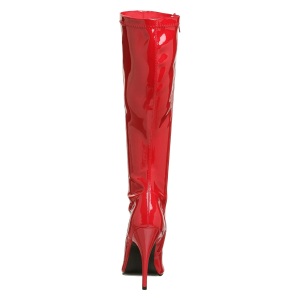 Stivali in vernice rosso 13 cm SEDUCE-2000 stivali tacchi a spillo con punta
