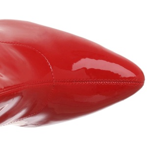 Stivali in vernice rosso 13 cm SEDUCE-2000 stivali tacchi a spillo con punta