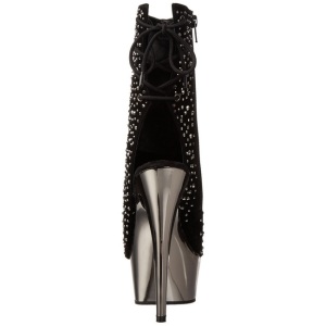 Strass 16 cm Pleaser DELIGHT-1018RS Cromo Plateau Stivaletti Donna