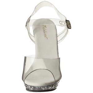 Strass Argento 13 cm Fabulicious LIP-108SDT Tacchi a Spillo Plateau