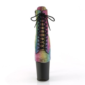 Strass stivaletti pleaser con plateau e tacco 20 cm FLAMINGO-1020RS2