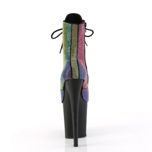 Strass stivaletti pleaser con plateau e tacco 20 cm FLAMINGO-1020RS2