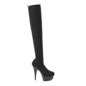 Stretch Nylon 15 cm DELIGHT-3002-1 Stivali alti e sopra al ginocchio