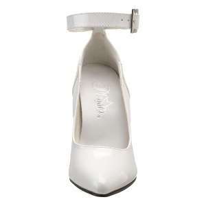 Tacchi alti bianchi 13 cm SEDUCE-431 tacchi decolt cinturino alla caviglia