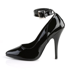 Tacchi alti neri 13 cm SEDUCE-431 tacchi decolt cinturino alla caviglia