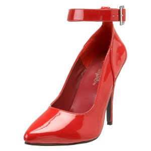 Tacchi alti rosso 13 cm SEDUCE-431 tacchi decolt cinturino alla caviglia