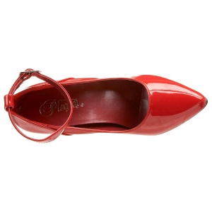 Tacchi alti rosso 13 cm SEDUCE-431 tacchi decolt cinturino alla caviglia