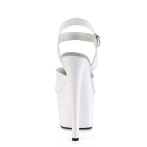 Tacco alto bianchi 18 cm SKY-308N JELLY-LIKE materiale elasticizzato tacco alto plateau