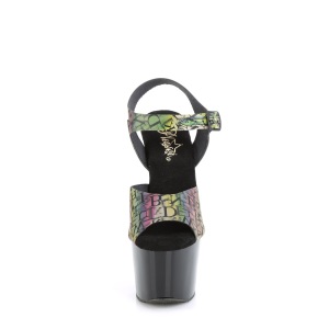 Tacco alto neri 18 cm ADORE-708N-LTP JELLY-LIKE materiale elasticizzato tacco alto plateau