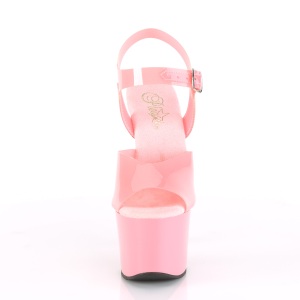 Tacco alto rosa 18 cm SKY-308N JELLY-LIKE materiale elasticizzato tacco alto plateau