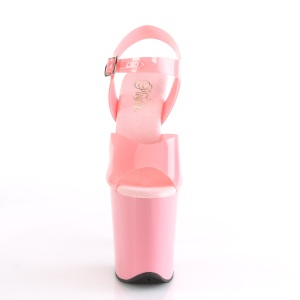 Tacco alto rosa 20 cm FLAMINGO-808N JELLY-LIKE materiale elasticizzato tacco alto plateau