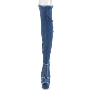Tela 15 cm DELIGHT-3030 plateau stivali alti con tacco