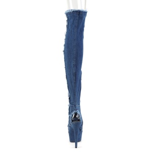 Tela 15 cm DELIGHT-3030 plateau stivali alti con tacco