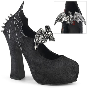 Tessuto del merletto 13 cm DEMON-18 gothic scarpe dcollet con plateau nascosto