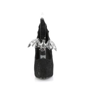 Tessuto del merletto 13 cm DEMON-18 gothic scarpe dcollet con plateau nascosto