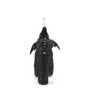 Tessuto del merletto 13 cm DEMON-18 gothic scarpe dcollet con plateau nascosto