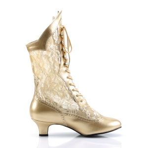 Tessuto del merletto 5 cm DAME-115 Stivaletti vittoriani vintage oro