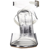 Transparent 11,5 cm CLEARLY-406 High Heeled Evening Sandals