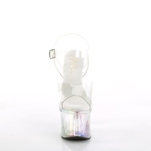 Transparent 18 cm ESTEEM-708RBP Hologram platform high heels shoes