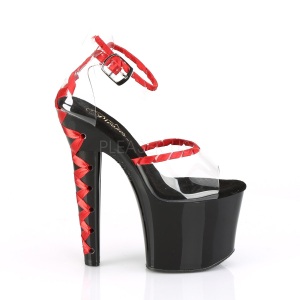 Transparent 18 cm LOVESICK-712 corset heels pleaser sandals