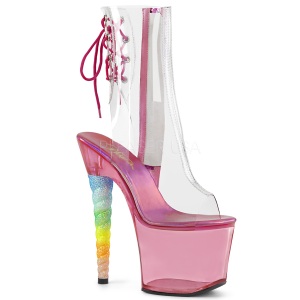 Transparent 18 cm UNICORN-1018C Pole dancing ankle boots